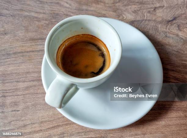 Cup Of Fresh Aromatic Coffee Espresso Stock Photo - Download Image Now - Above, Arabica Coffee - Crop, Arabica Coffee - Drink