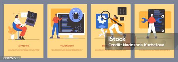 Code Testing Banners Design Software Checking Process People Search For ...