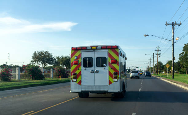 istock Ambulance travelling on Texas highway 1688285890