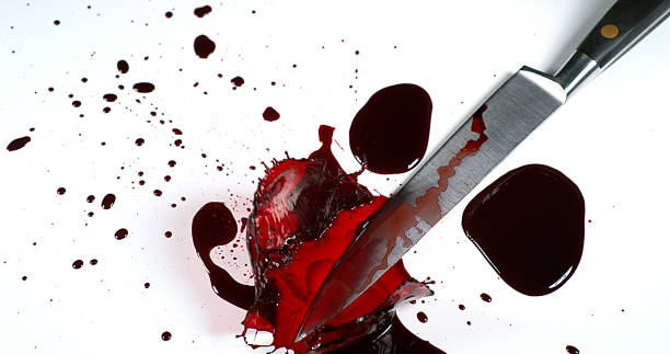 istock Knife with Blood against White Background 1688296318