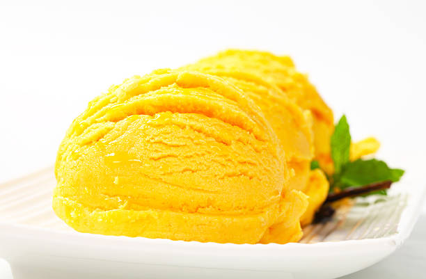 istock Scoop of yellow ice cream 168829855