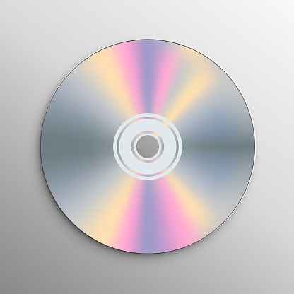 Vector dvd or cd disc blue-ray technology illustration