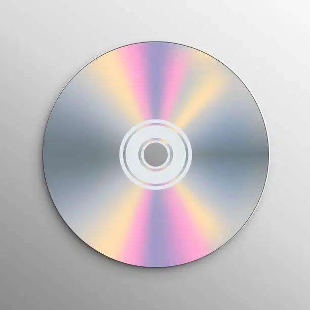Vector illustration of Vector dvd or cd disc blue-ray technology illustration