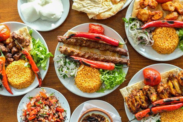 istock Various meat dishes and Turkish pastries 1688314495