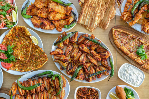 istock Various meat dishes and Turkish pastries 1688320470
