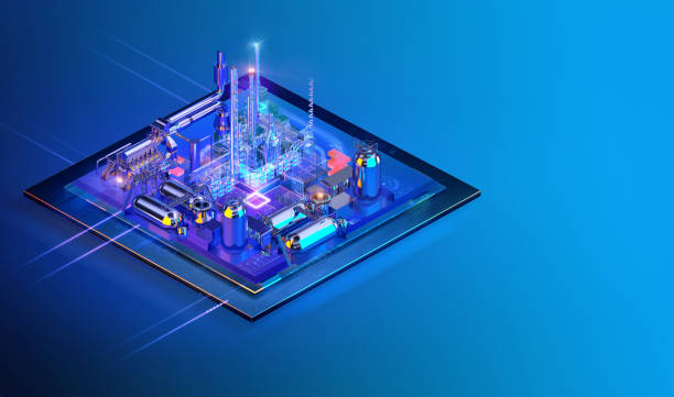 istock Isometric contemporary innovative smart industry website interface background design. 1688328694