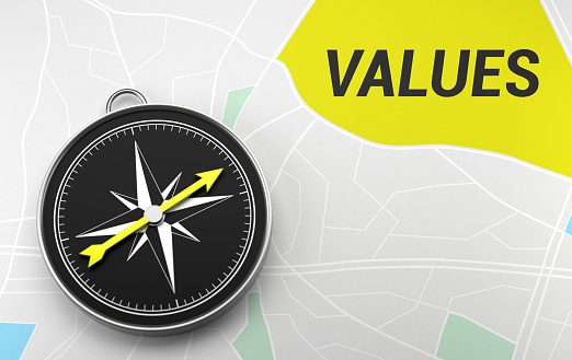 Compass Of Values Compass And Values Stock Photo - Download Image Now - Achievement ...