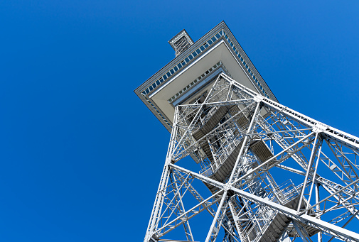 Germany, Berlin, September 06, 2023 - Low angle view of Berlin radio tower, Berlin Charlottenburg