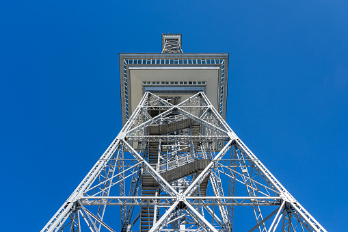 Germany, Berlin, September 06, 2023 - Low angle view of Berlin radio tower, Berlin Charlottenburg