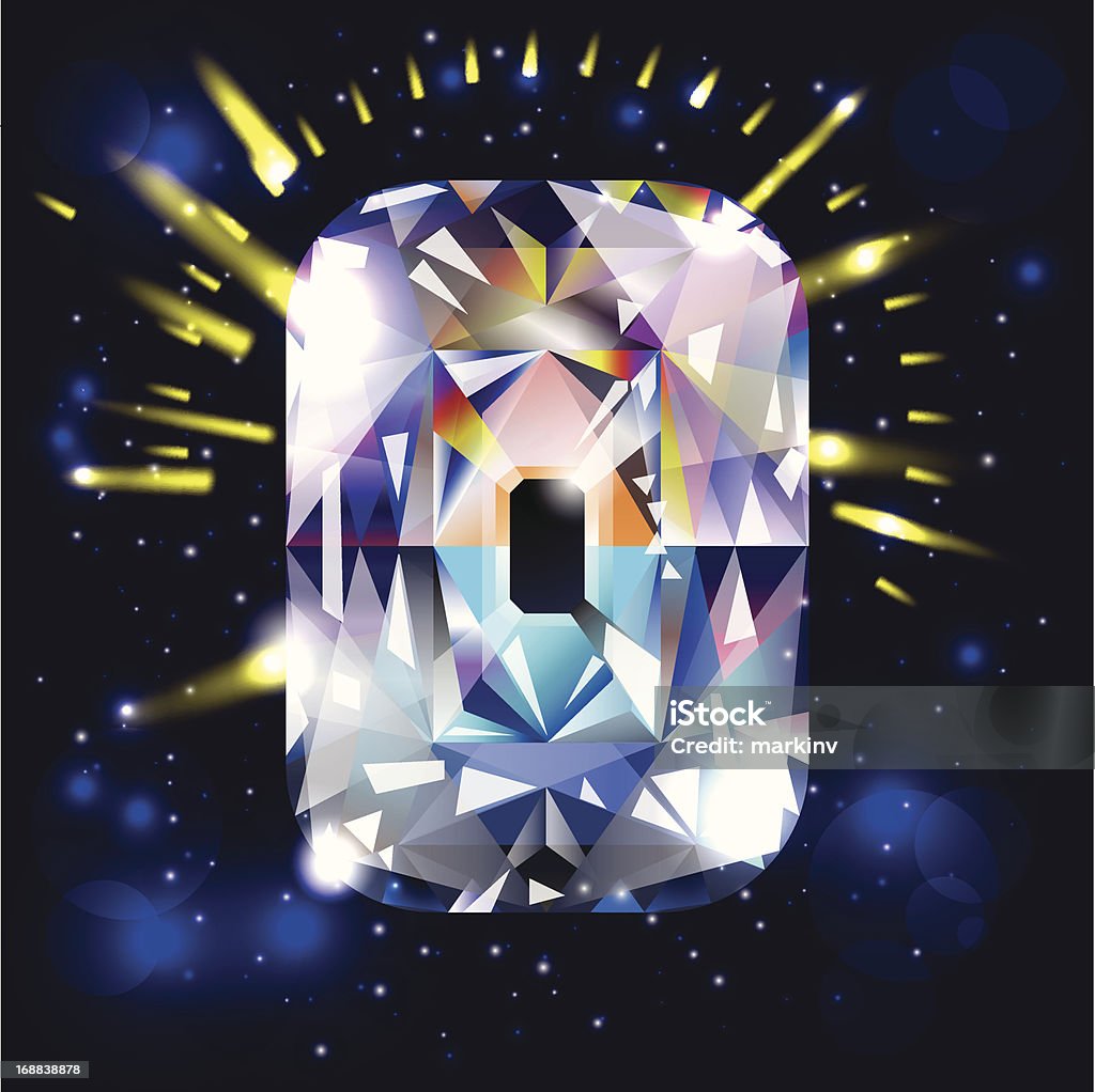Brillant Diamant avec un Tracé de détourage - clipart vectoriel de Beauté libre de droits