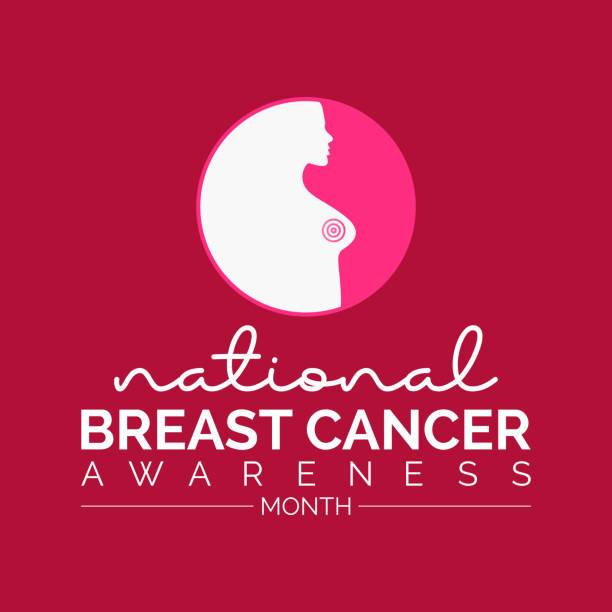 全国乳がん啓発月間は、世界中の乳がんに冒された人々の早期発見、教育、およびサポートを支持しています。ピンクの強さのベクター画像テンプレートのために団結します。 - backgrounds pink femininity ribbon点のイラスト素材／クリップアート素材／マンガ素材／アイコン素材