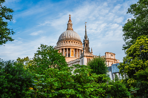 View of the dome of. St. Paul´s Cathedral in London