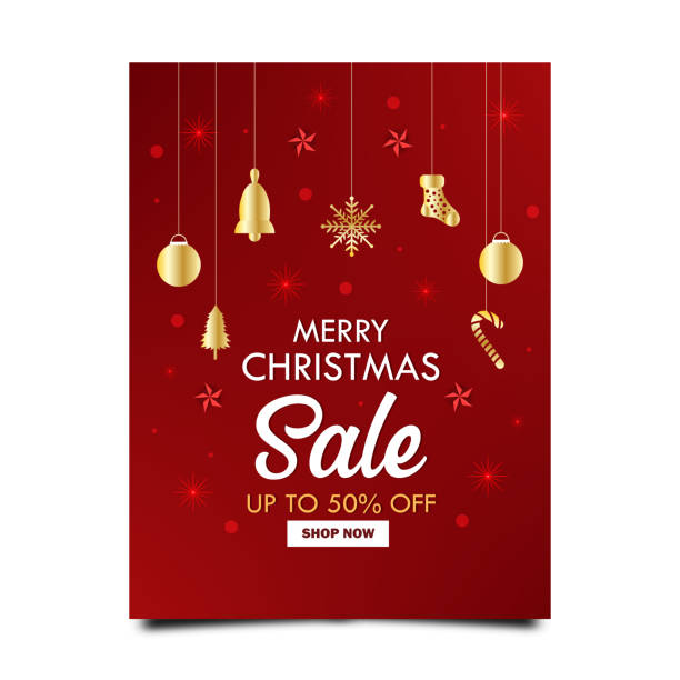 ilustraciones, imágenes clip art, dibujos animados e iconos de stock de hasta un 50% de descuento para el diseño de banners o carteles de venta navideña - stick of hard candy hanging decoration christmas decoration