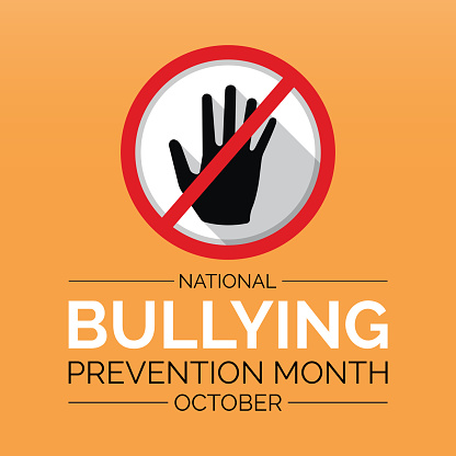 National Bullying Prevention Month Raises Awareness, Empathy, and Advocacy for Safer Communities. Vector Illustration Template.