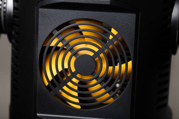 istock Colorful fan fan of fixed led light 1688496255