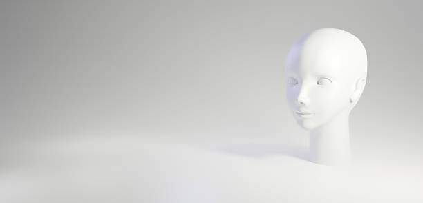 istock White color 3d head on white background. Template design. Space for text. 1688504651