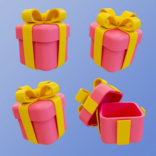 istock 3d minimal set of gift boxes. gift box for special event. 3d rendering illustration. 1688505953