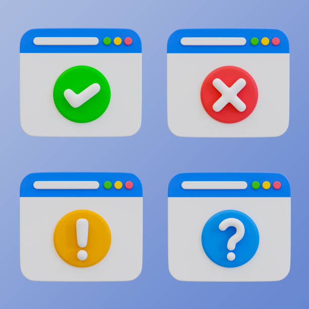 Three dimensional web icons in bright colors.Could be used for customizing your browser software.This is a detailed 3d rendering.