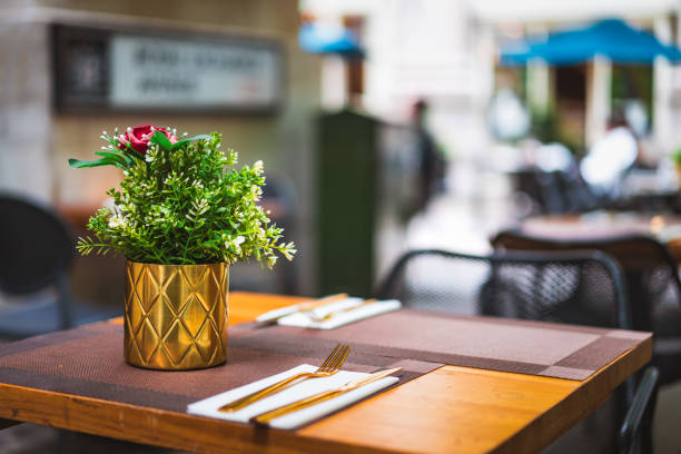 istock Restaurant terrace seat & table outdoor 1688506126