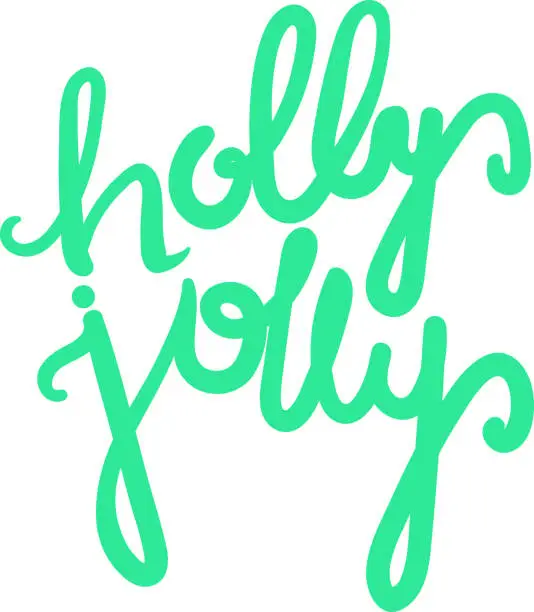 Vector illustration of Holly Jolly Holiday Header