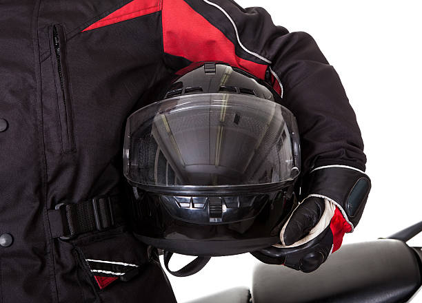 istock Man in protective gear with his motorbike 168851818