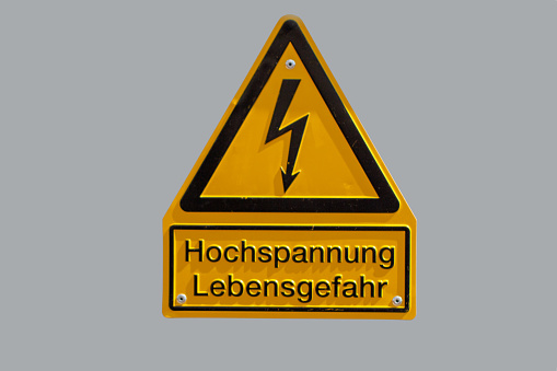 High voltage - danger to life