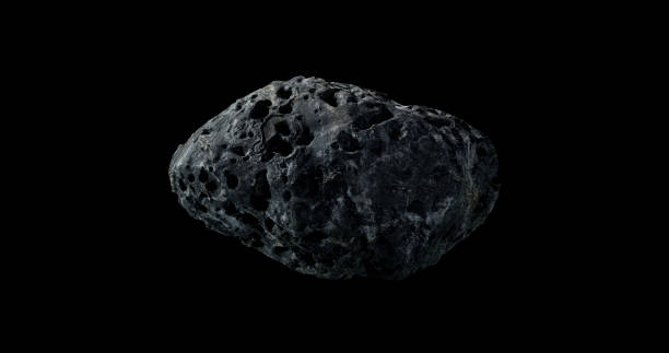 istock Highly detailed asteroid isolated on black background 3D rendering illustration. Astronomy concept. 1688532323