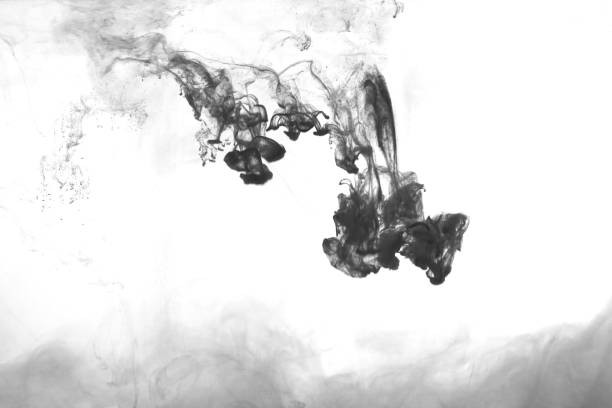 istock Black color dye melt in water on white background,Abstract smoke pattern,Colored liquid dye,Splash paint 1688544256