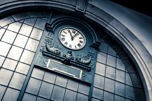 Railway station clock
