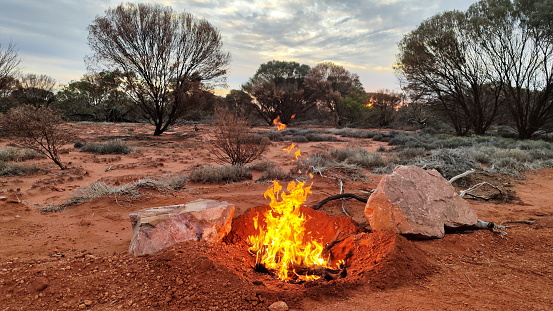 Outback Highway in the middle of Australia