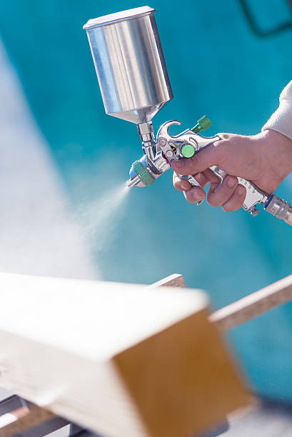 istock Painting with spray gun 168856859