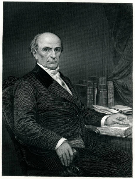 ilustraciones, imágenes clip art, dibujos animados e iconos de stock de daniel webster - secretary of state