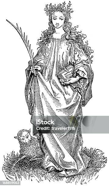 セイント Agnes - 聖人のベクターアート素材や画像を多数ご用意 - 聖人, エッチング, 彫り込み