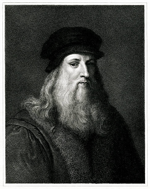 leonardo da vinci - polymath stock illustrations