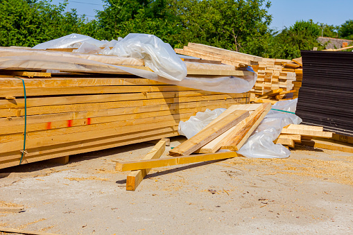 Timber for the construction site