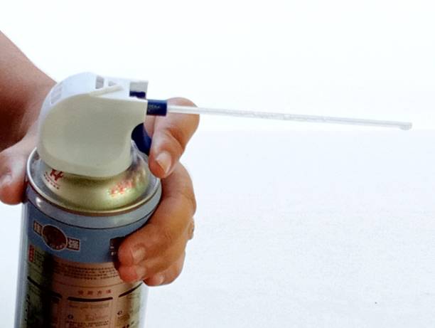 istock Air conditioner cleaning foam spray can. 1688631562
