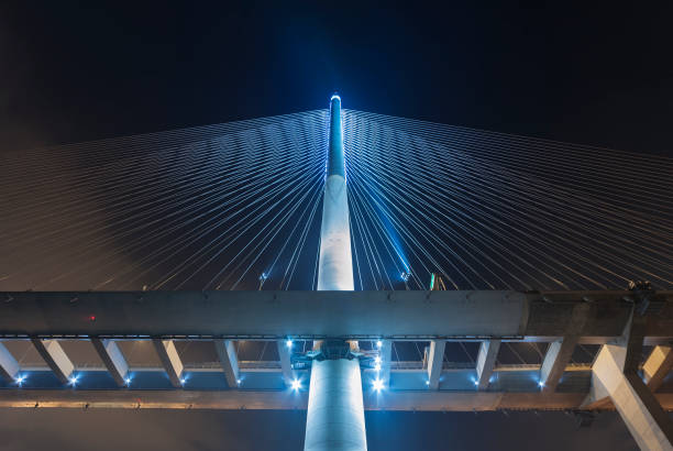 Free Stock Photo of City Street at Night With Bridge | Download Free ...