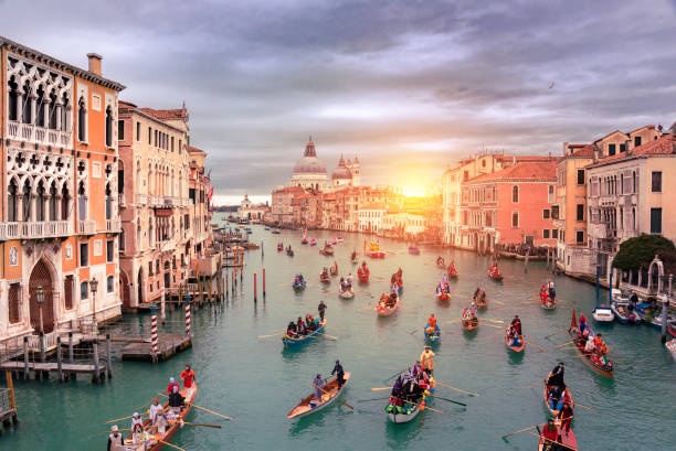 istock Grand Canal with gondolas in Venice, Italy 1688669224