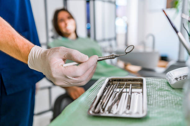 istock Woman is getting treatment in a dentist's office 1688670972