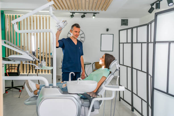 istock Young woman at the dentist's office 1688675470