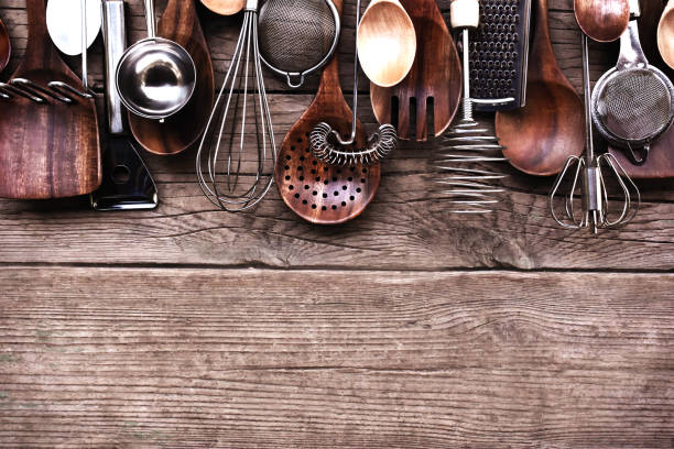 istock Various spoons for cooking, kitchen utensils, tools and equipment 1688746678