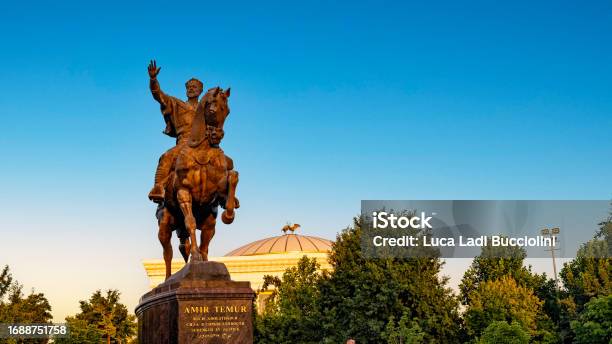 Monument Of Tamerlain In Tashkent Uzbekistan Stock Photo - Download Image Now - Architecture, Capital Cities, City