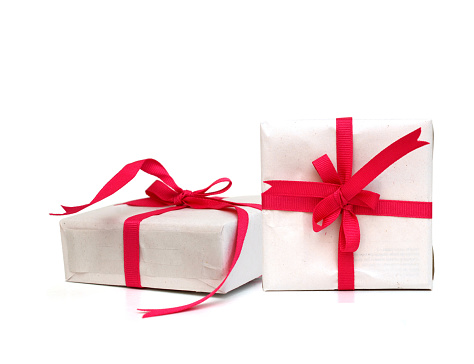 Gift Cardboard with Red Ribbon