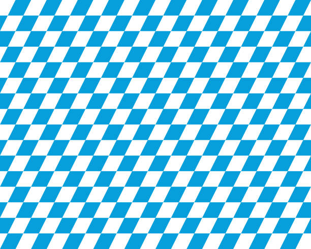 ilustrações de stock, clip art, desenhos animados e ícones de beer fest bavarian pattern. background for octoberfest in munich. texture with white and blue rhombus. flag of bavaria - invitation pattern argyle blue