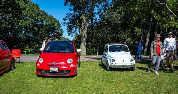 Images from a weekend sports car show held on Sundays at the Larz Anderson Park in Brookline, MA.  Each weekend the show features cars from a certain part of the world.  This particular Sunday, with a few exceptions, all of the cars were from Italy.  The collection included Ferraris, Fiats, Alfa Romeo.