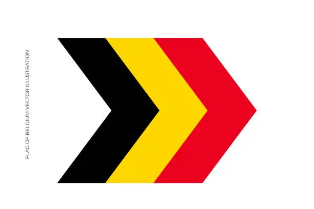 Vector illustration of Flag of Belgium stock illustration. Belgian Flag.