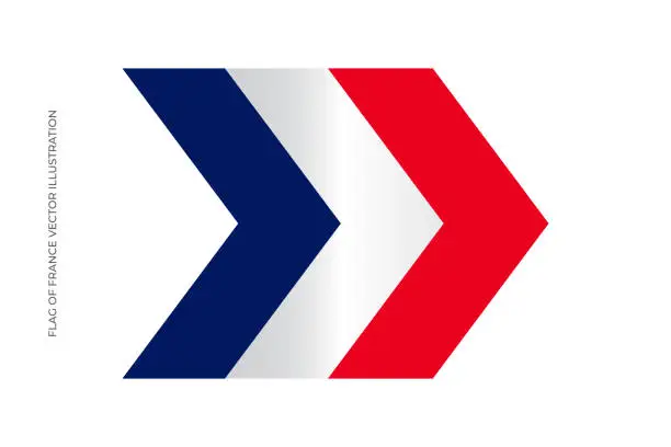 Vector illustration of Flag of France stock illustration. French Flag.