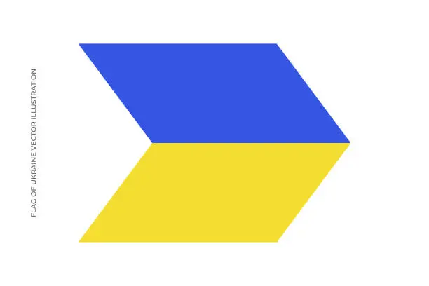 Vector illustration of Flag of Ukraine stock illustration. Ukrainian flag.