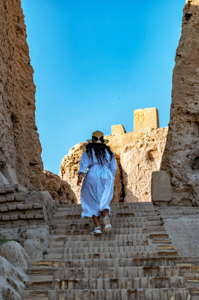 istock Lady exploring the Khorezm fortress, Uzbekistan 1688823262