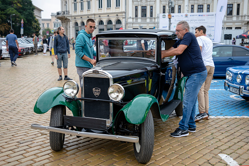 Sofia, Bulgaria - September 17, 2023: Autumn Retro Parade of Old or Vintage Cars, Retro Car